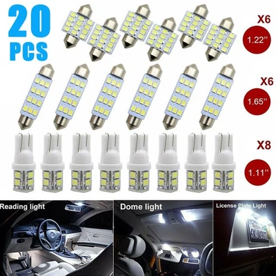 20pcs LED Interior Lights Bulbs Kit For Nissan Car Trunk Dome License Plate Lamp - Image 1 of 4