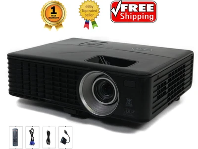 Refurbished Dell 1430X DLP Projector 3200 ANSI HD 1080p HDMI-Adapter w/Bundle - Image 1 of 4