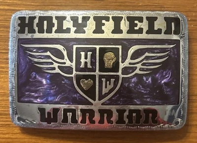 De Colección EVANDER HOLYFIELD Hebilla de Cinturón J&H Guerrero Boxeo Johnson Sostenido Plateado Foto 1 de 4