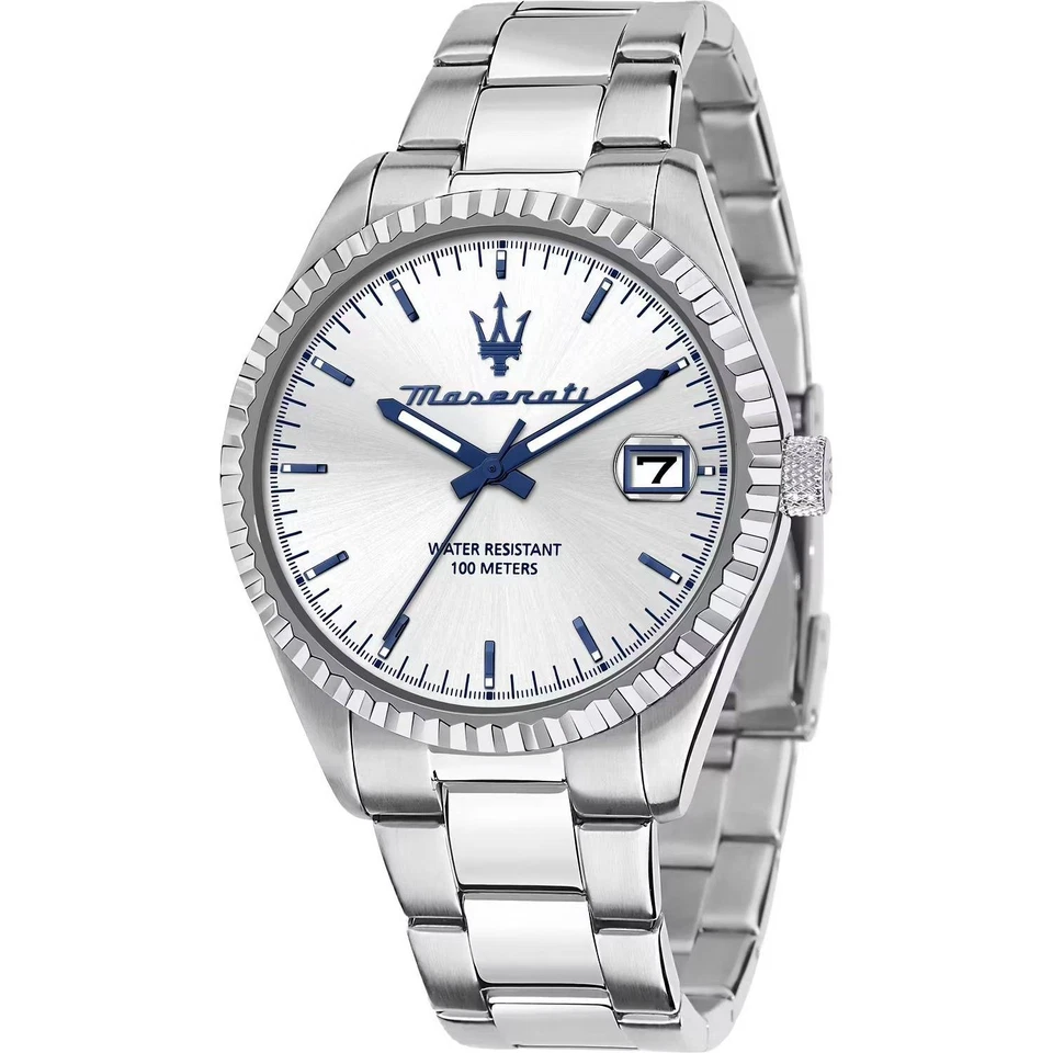 Orologio Maserati Competizione uomo R8853100045 Acciaio 43 mm Silver Blu NUovo - Immagine 1 di 4