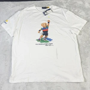 T-shirt Polo Ralph Lauren US Open Tennis Bear nuova con etichette vestibilità classica TAGLIE* - Foto 1 di 5