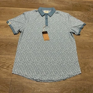 NUEVO CON ETIQUETAS Mantra Polo Para Hombres Grande Azul Catalizador Cuello Punta Rendimiento Golf NUEVO - Imagen 1 de 9