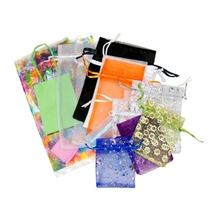 Kordelzug Party Gastgeschenk Geschenktüten feinmaschig Organza gemischte Materialien verschiedene Posten - Bild 1 von 5