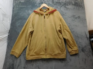 Columbia Jacke Herren Large hellbraun durchgehender Reißverschluss Kapuze Fleece Sherpa gefüttert Sweatshirt - Bild 1 von 17