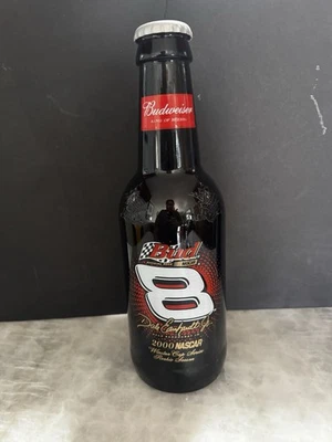 Botella de vidrio grande Budweiser Dale Earnhardt Jr. 8 141/2" 2000 NASCAR Winston Cup Foto 1 de 4