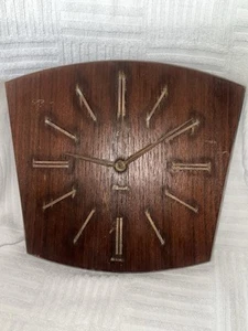 Mid-Century Modern Teak and Brass Wall Clock by Elexacta Schatz, Germany, 1960s - Picture 1 of 13