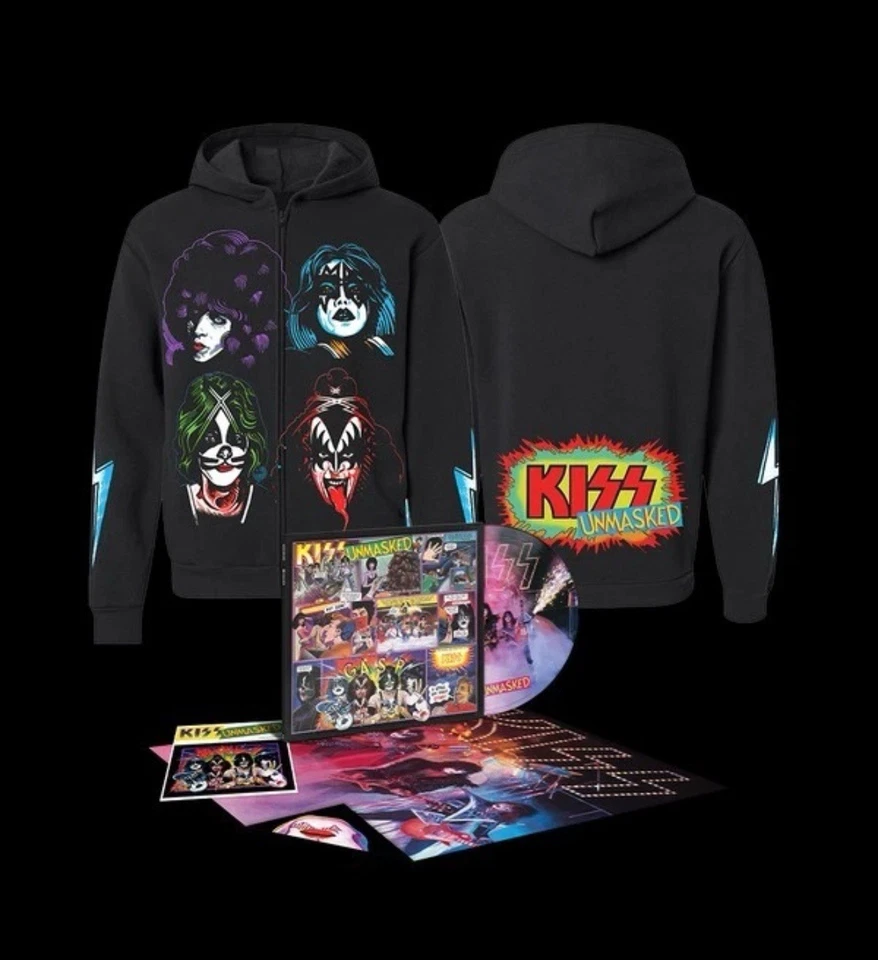 KISS Unmasked 45th Anniversary Picture Disc + Unmasked Zip Hoodie S LE /500 💋 - Image 1 of 1