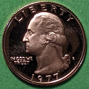 1977-S Cameo Proof Washington Quarter, from U.S. Mint Proof Set - Picture 1 of 4