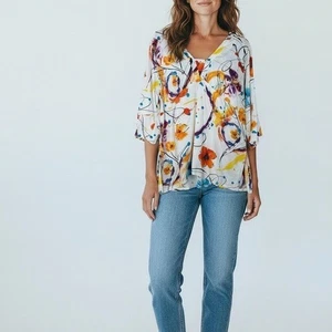 Jams World bunte abstrakte Damen Bluse - Bild 1 von 9