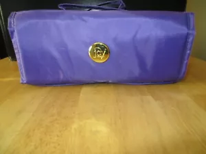 Joy Mangano Roll-Up Cosmetic Travel Case w/Removable Pouches, Purple - Picture 1 of 4