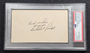 Increíble BOLSO PAIGE Firmado Inscrito Tarjeta de Índice 3x5-CORTE-INDIOS DE CLEVELAND-PSA - Imagen 1 de 5