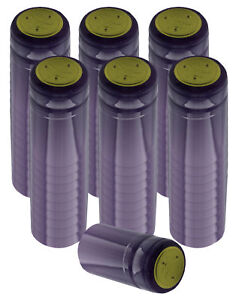 PVC Heat Shrink Capsules With Tear Tabs For Wine Bottles - 60 Count (Purple)