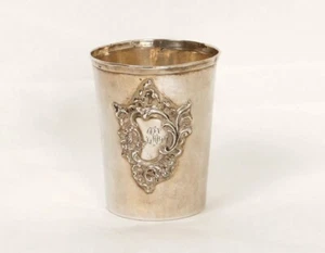 Timbale gobelet argent massif Minerve sterling silver 76,13gr XIXè siècle - Photo 1/1