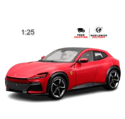 1:25 FERRARI PUROSANGUE SUV MODELO DE COCHE ALEACIÓN VEHÍCULOS FUNDIDOS JUGUETE Foto 1 de 4