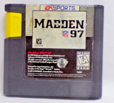 Madden NFL 97 Authentic Sega Genesis (1996) Cartage Only - Image 1 of 4