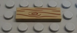 Lego Piastrella - Mattonella 1x3 Con Decorazione Tavola Di Legno Beige Scuro - Picture 1 of 1