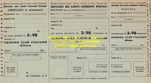 STORIA POSTALE REPUBBLICA, Bollettino Conti Correnti Postali, Touring Club (b) - Picture 1 of 2