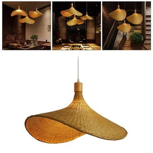 Rattan Woven Pendant Ceiling Light Fixture Hallway Office Hanging Lamp Loft - Picture 1 of 22