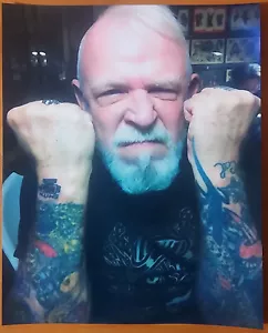 Flash de tatuaje Bob Roberts, artista tradicional vintage foto a color 8x10 California - Imagen 1 de 5