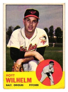 1963 Topps Baseball set #108 Hoyt Wilhelm VG-EX+ Baltimore Orioles HOF spedizione gratuita - Foto 1 di 2