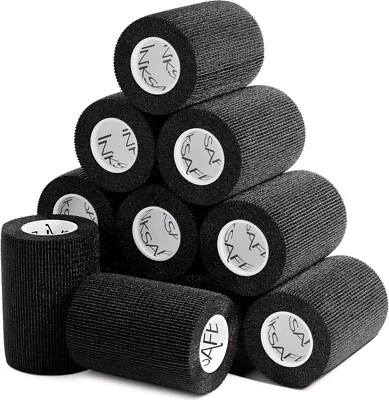 Inksafe Black Self Adherent Cohesive Bandages 7.5cm x 4.5m Box of 12