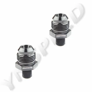 US SHIP 2PCS Straight -10AN Male To M12x1.5 Metric Fuel Fitting Adapter Black - Picture 1 of 5