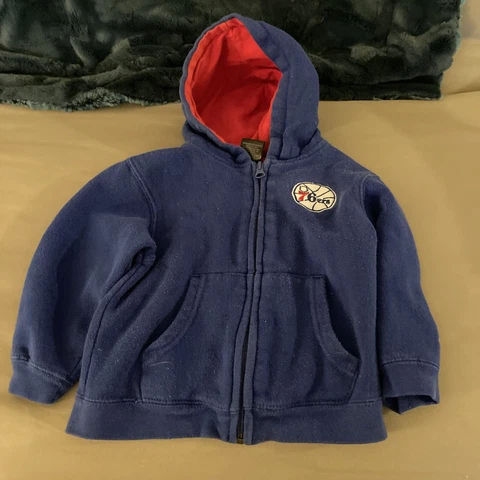 adidas Philadelphia 76ers NBA Boys 4T Hooded Zipper Sweatshirt Toddler Cover
