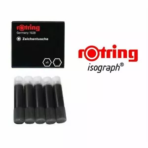 rOtring Rotring Isograph Ink Cartridge Black Technical Pen 1 Pack - Picture 1 of 3