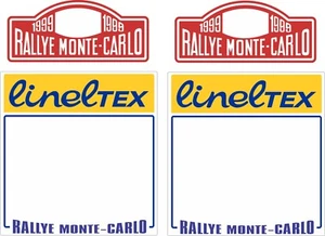 1999 MONTE CARLO RALLYE PLATTENAUFKLEBER SET - Bild 1 von 1