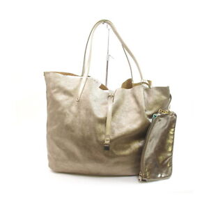 TIFFANY&Co. Tote Bag  Gold Leather 2600689