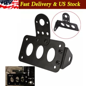Black Motorcycle Side Mount License Plate Bracket Holder For Harley-Davidson - Picture 1 of 11