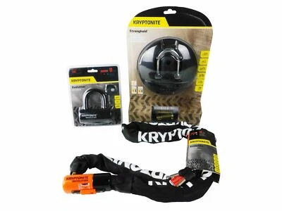 Kryptonite Stronghold with E4 Black Disc Lock and 1016 5.25 ft Integrated Chain - Image 1 of 4
