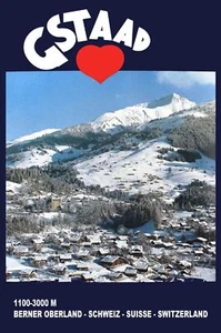 Decorative POSTER.Home room Interior art design.Ski Resort Gstaad.Skiing.7107 - Picture 1 of 1
