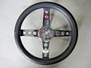 VINTAGE 12" GO KART STEERING WHEEL 4 SPOKE RAT ROD HOT ROD GASSER DUNE BUGGY - Picture 1 of 3