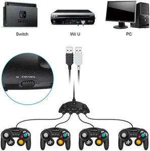 GC Controller Adapter, Super Mash Bro GC Adapter w/Turbo Button for Switch Zacro - Picture 1 of 8