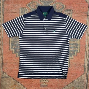 Brooks Brothers St. Andrew's Links camicia da golf uomo blu bianca a righe taglia L - Foto 1 di 6