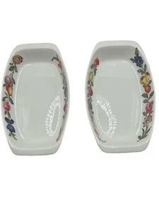 Porcelaine De Paris France White Floral Oval Casserole Baking Dishes Lot Of 2 - Picture 1 of 6