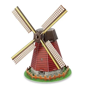 Puzelworx 3D Puzzles for Adult and Kids, Holland Windmill Model Kit Puzzle - Picture 1 of 6