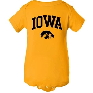 Iowa Hawkeyes Arch Logo Licensed Unisex Creeper - Picture 1 of 22