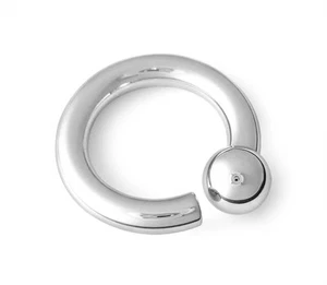 316L Surgical Steel Screw On Ball Ring 8g 8 gauge - Picture 1 of 1