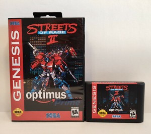 Transformers (Optimus Prime) Streets of Rage 2 for Sega Genesis/Mega Drive