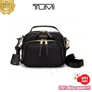 TUMI Voyageur Troy Shoulder Bag Crossbody Nylon Black Classic Lightweight New - Picture 1 of 7