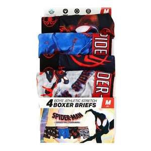 Marvel Spiderman Athletic Boxer Briefs Underwear, 4 Pk Spider Verse Boys SZ 8 M - Picture 1 of 2