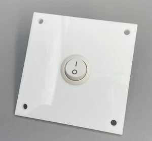 Interruttore luce singola led 12v / 24v camper furgone motore casa barca (bianco) - Foto 1 di 2