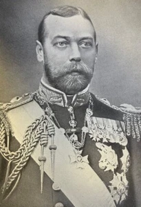 1919 Vintage Magazine Illustration George V King of England - Picture 1 of 2