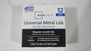 12 NUOVI COPERCHI IN SCATOLA KERR BOCCA LARGA E SCELTA REGOLARE o Mainstays regular USA - Foto 1 di 1