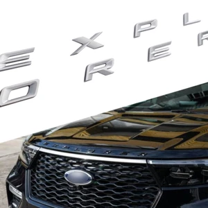 Matte Silver Front Hood Letters Emblem Fit For Explorer 2011-2025 Nameplates - Picture 1 of 3
