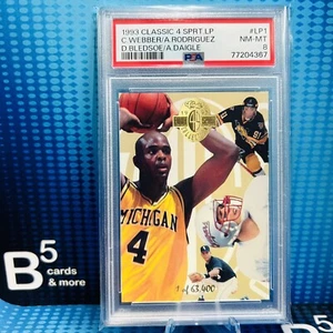1993 Classic 4 Sports #LP1 Chris Webber/Drew Bledsoe/Alex Rodriguez/Daigle PSA 8 - Picture 1 of 2