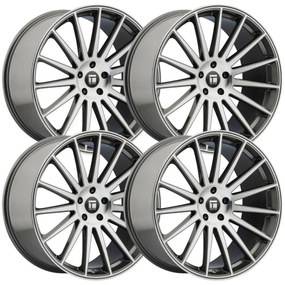 (Juego-4) Llantas Touren TR92 22x10.5 5x112 32mm Grafito Mecanizadas 22 Pulgadas Foto 1 de 4