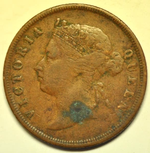 mw27778 Straits Settlements  Bronze Cent 1888  Victoria   KM#16 - Picture 1 of 2